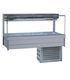 Roband SRX24RD - Square Glass Refrigerated Food Display Bar - Double Row, 4 Pans Wide