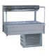 Roband SRX23RD - Square Glass Refrigerated Food Display Bar - Double Row, 3 Pans Wide