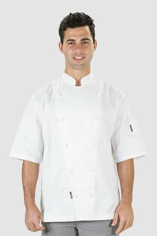 Traditional Chef Jacket White Short Sleeve S