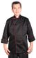 Chef Jacket Black with Red Button