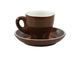 Latte Cup/Saucer 330ml ROCKINGHAM Brown/White