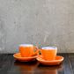 Tulip Espresso Cup/Saucer ROCKINGHAM Orange/White 85ml