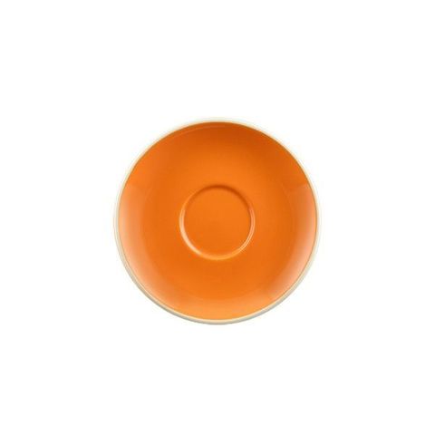 Tulip Long Black Cup/Saucer 175ml ROCKINGHAM Orange/White