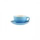 Latte Cup/Saucer 330ml ROCKINGHAM Sky Blue/White