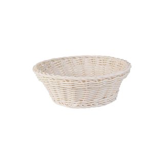 Round Display Basket Taupe 205mm - Heavy Duty Polypropylene