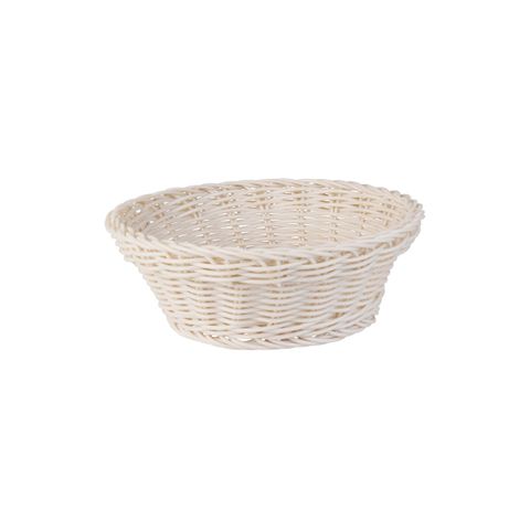 Round Display Basket Taupe 205mm - Heavy Duty Polypropylene