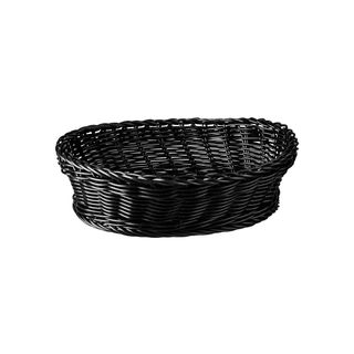 Oval Display Basket Black 240mm - Heavy Duty Polypropylene