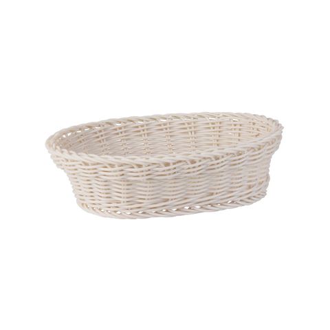 Oval Display Basket Taupe 240mm - Heavy Duty Polypropylene