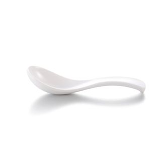 Melamine Chinese Soup Spoon 14.5x4cm White