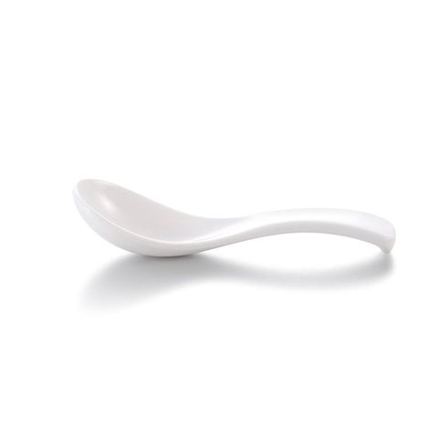 Melamine Chinese Soup Spoon 14.5x4cm White