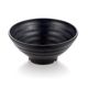 9" Melamine Round Ribbed Bowl 22x10cm Matte Black