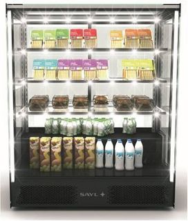 Sayl Barcelona Pak Refrigerated Display Cases - Fxed Front and Rear Sliding Doors