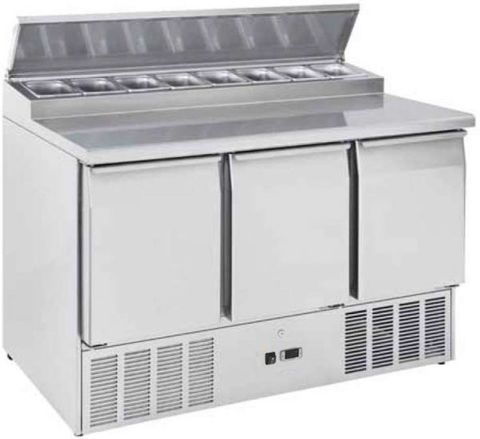 Saltas Sandwich Prep Fridge - 3 Doors