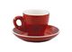Latte Cup/Saucer 330ml ROCKINGHAM Red/White
