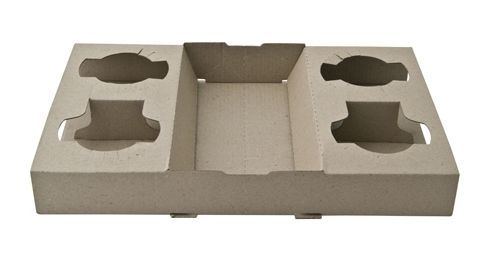 Four Cup Cardboard Carry Tray (25 units)