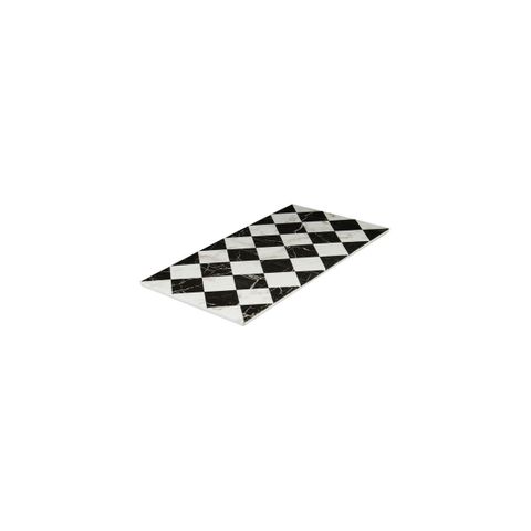 Display Serve Rectangular Platter 325x175mm RYNER Checkerboard Marble