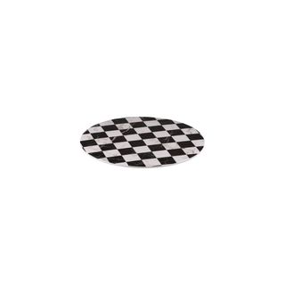 Display Serve Round Platter 330mm RYNER Checkerboard Marble