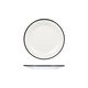 Evoke Round Plate - Wide Rim 220mm RYNER White with Black Rim