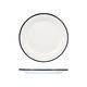 Evoke Round Plate - Wide Rim 270mm RYNER White with Black Rim