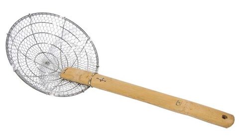 8'' Asian Strainer Coarse mesh with Bamboo handle