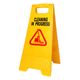 High Visibility A-Frame Yellow 'Cleaning In Progress" Caution Sign
