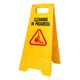 High Visibility A-Frame Yellow 'Cleaning In Progress" Caution Sign