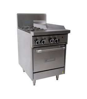 Garland HD Restaurant Series - 2 Open Burners, 300mm Griddle And Oven - Natural Gas (600mm Wide)