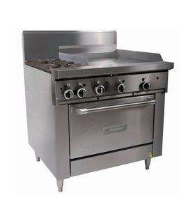Garland HD Restaurant Series - 2 Open Burners, 600mm Griddle And Oven - Natural Gas (900mm Wide)
