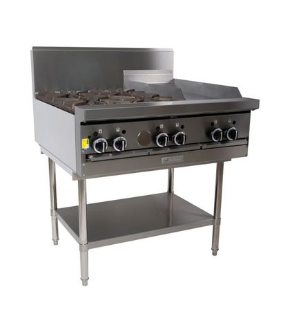 Garland HD Restaurant Series - 4 Open Burners And 300mm Griddle - Natural Gas (900mm Wide)