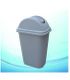 24L Dustbin with Lid Grey 380x280x520mm