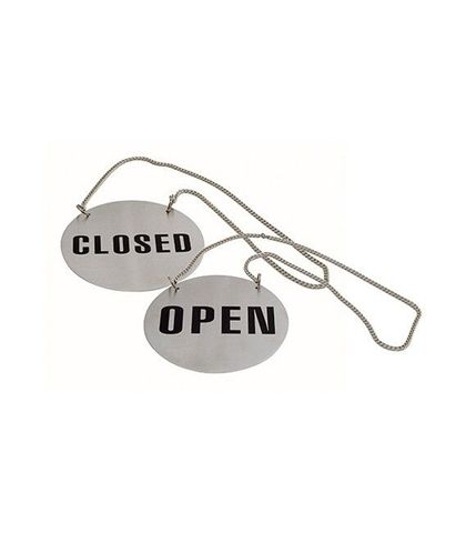 Open/Close Sign With Chain S/S