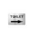 Wall Signs 18/10 Toilet with Right Arrow