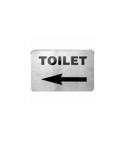Wall Signs 18/10 Toilet with Left Arrow