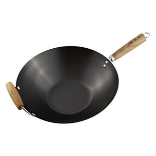 AVANTI Non-stick Wok Carbon Steel 35cm Bamboo Handle