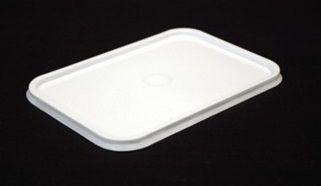 Lid to suit 500mL-1500mL Rectangle Ribbed Container White (500/carton)