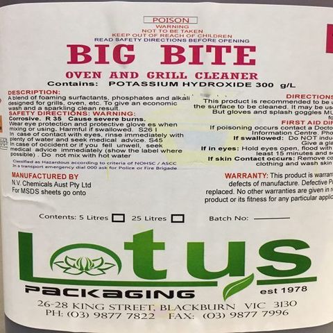 Lotus Big Bite Oven Grill Cleaner 25L
