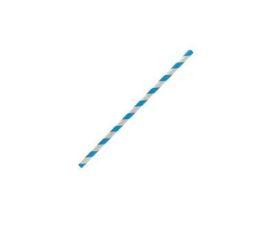 Paper Straw Regular - Blue Stripe 6x197 MM 2500 PCS/CTN