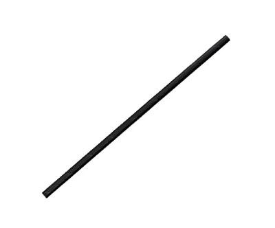 Paper Straw Regular - Plain Black 6x197MM 2500/CTN