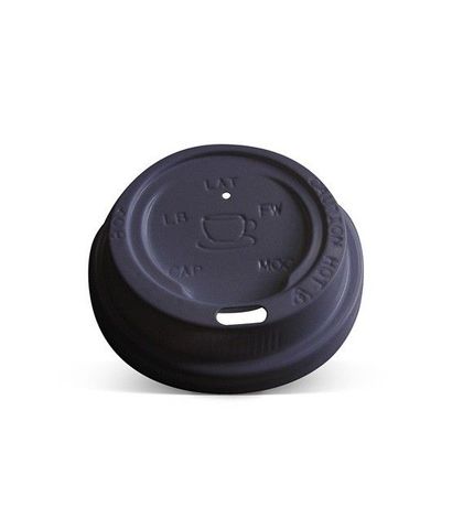 8/12/16/20oz Plastic Hot & Cold Lid Black 50/P