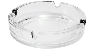 ASHTRAY STACKABLE CLEAR 107mm