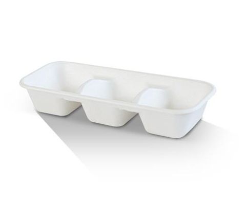 Sugarcane Tray-3 compartment 261x111x46.8 400 PCS/CTN