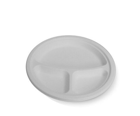 9" round plate / 3 compartments 225mm 500 PCS/CTN