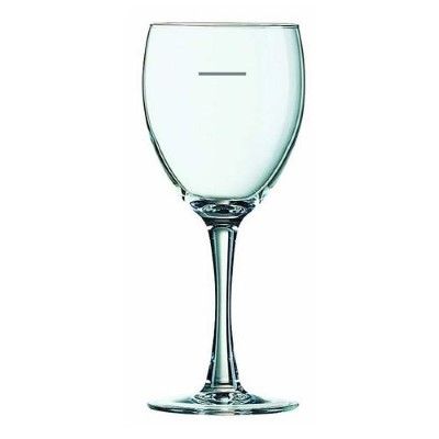 PRINCESA STEM GLASS TEMPERED 230ml w/POUR-GUIDE @150ml 6/CTN