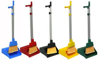 NAB Lobby Dust Pan With Broom Yellow