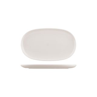 MODA PORCELAIN SNOW OVAL COUPE PLATE 305 x 180mm