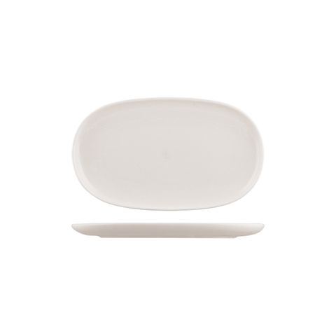 MODA PORCELAIN SNOW OVAL COUPE PLATE 305 x 180mm