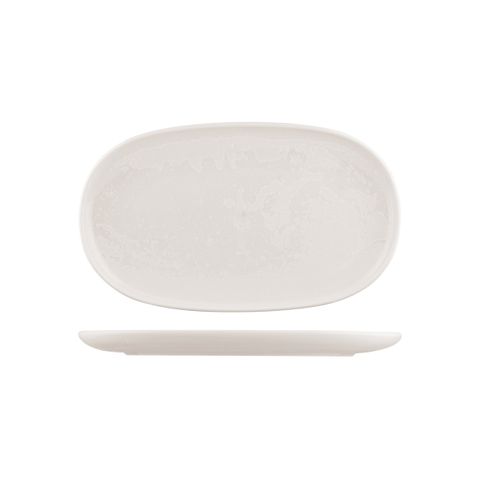 MODA PORCELAIN SNOW OVAL COUPE PLATE 355 x 215mm