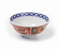 Round bowl with curved rim flower flourishing 6.2 inch HZY