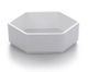 Hexagon pan 4.8 inch x 3cm mat white