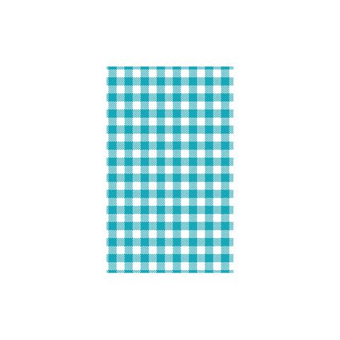 Teal Gingham Greaseproof Paper 190x310mm MODA